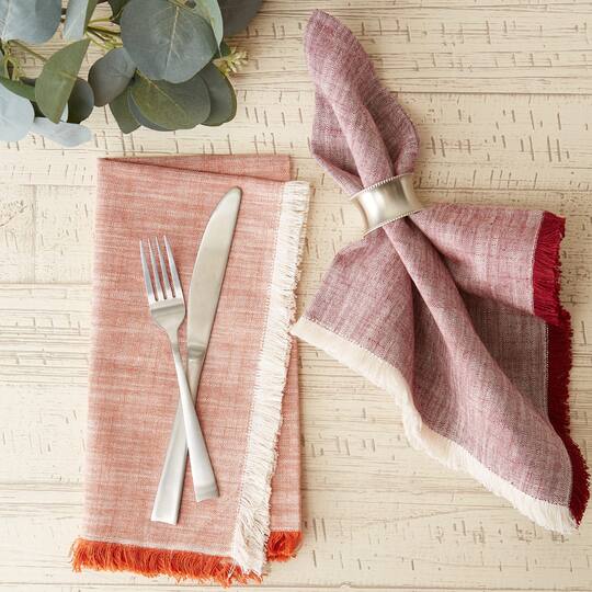DII® Redwood Tonal Fringe Cloth Dinner Napkins, 6ct.